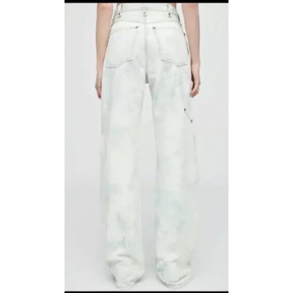 Re/Done White Super High Workwear Jeans size 26 denim bleached Y2K 90’s vintage - Picture 2 of 14